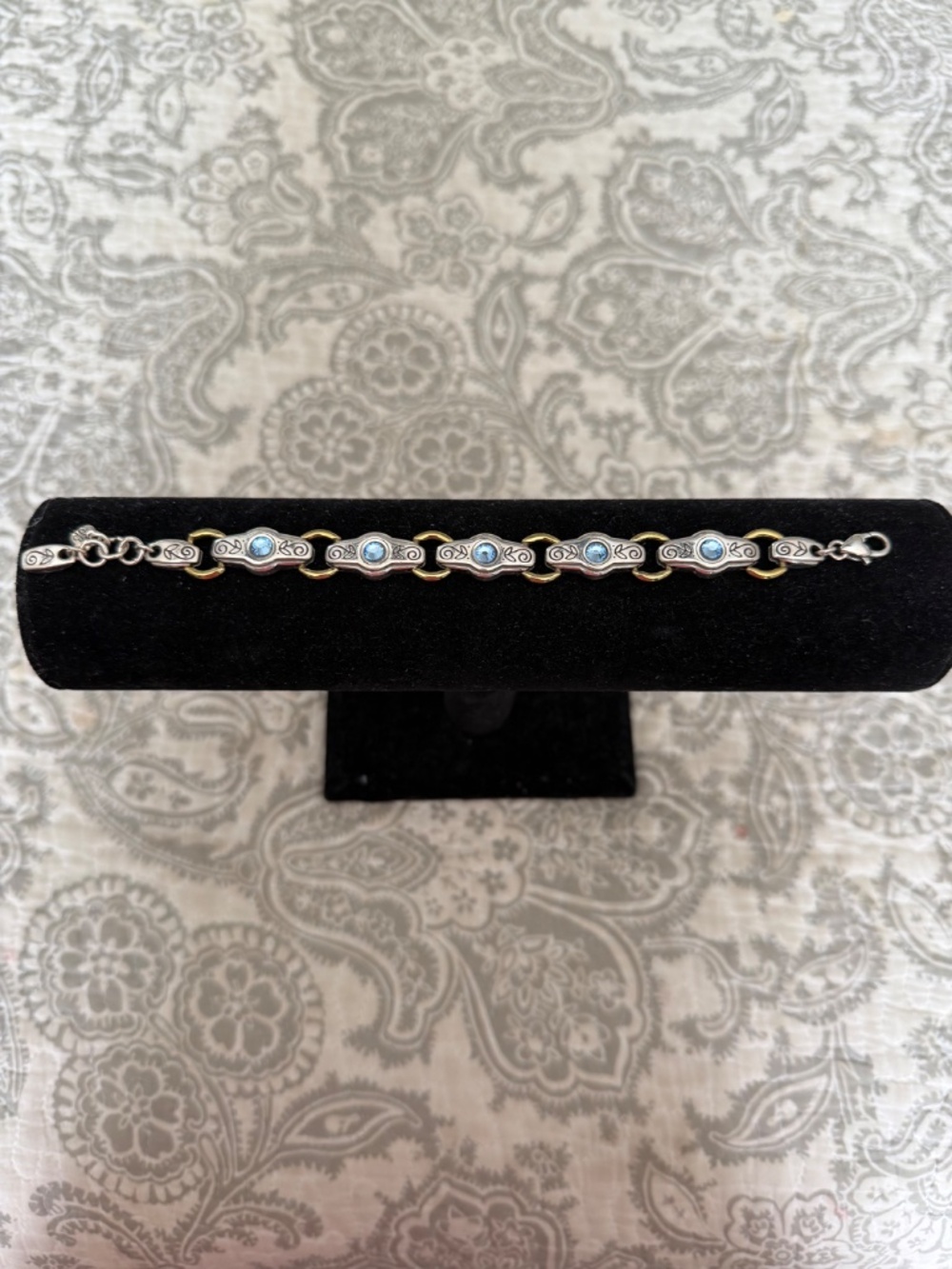 Brighton Celestial Aries Silver Plated & Blue Rhinestone Bracelet
